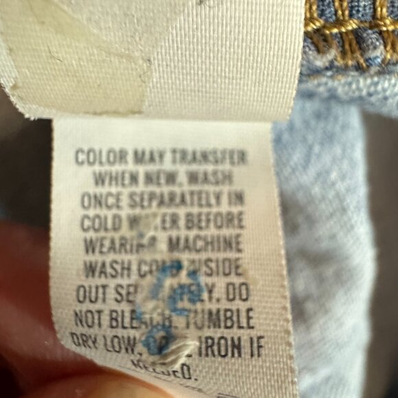 Aerie Distressed Women's Denim Shorts Elastic Stretch Back Raw Hem Size Medium - Picture 8 of 8